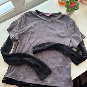 Edikted Double Layer Lace Detail Top